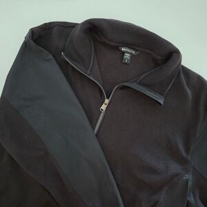 Athleta Black Fleece‎ Quarter Zip Sweatshirt Long Sleeve Women's Size L